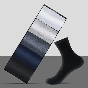 8 Çift / grup erkek Pamuk Iş Rahat Çorap Yeni Stiller Siyah Erkekler Orta Tüp Sockken Nefes Erkek Artı Boyutu EU39-47