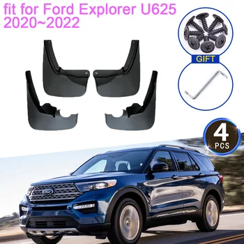 4x Çamurluklar Ford Explorer için U625 2020~2022 2021 Anti-splash Çamurluklar Çamur Flaps Çamurluklar Çamurluk Ön Arka Tekerlekler Aksesuarları