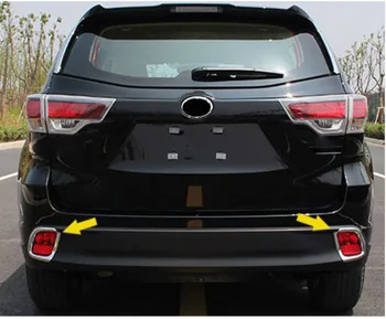 Sıcak AKSESUARLAR Fıt Toyota Hıghlander 2014 2015 Içın Kluger Krom Arka Sis Lambası Lamba Kapağı Stylıng Reflektör Trım Garnıtür