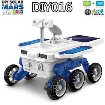 DIY016 Güneş Enerjili Araba Montaj Oyuncak Modeli KÖK Bilim Eğitim Oyuncaklar Mars Keşif Yapı Taşları Araba Çocuk Hediye İçin