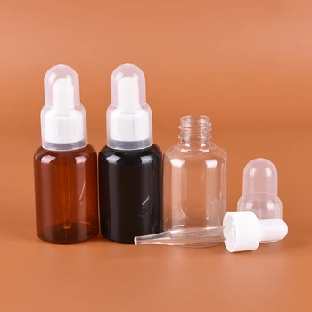 50ML Amber PET Sıvı Reaktif Pipet Şişe Göz Damlalığı saklamak için kimya laboratuvar kimyasalları parfüm ve kolonya