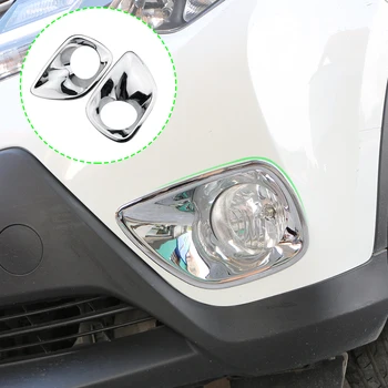 Toyota için RAV4 2013 2014 2015 DRL Araba Kafa Sis Farları Çerçeve Ön Sis Lambaları Kapak Araba Dekorasyon Aksesuarları Araba Styling