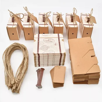 10/20 adet Seyahat Bavul şeker kutusu Kraft Kağıt Hediye Kutuları Düğün Doğum Günü Partisi Dekorasyon Malzemeleri noel hediyesi Ambalaj