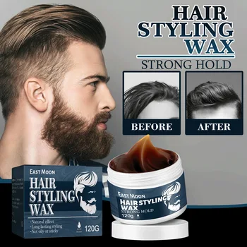120g Güçlü Tutun saç vaksı Jel Saç Erkekler İçin Uzun ömürlü Besler Kalıplaşmış saç Balsam yağı balmumu kabarık ışık Hızlı Şekillendirici