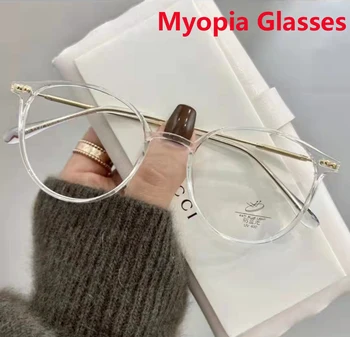 Lüks Marka miyopi gözlük mavi ışık engelleme gözlük kadın erkek reçete yakın görüş gözlüğü Diyoptri 0 İla-4.0 gözlük