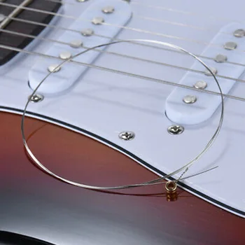 10 ADET Tek Gitar Dizeleri İçin Yedek Elektro Gitar 1st 2rd 3rd E-String (.009) Nikel Alaşımlı Süper Hafif Gergi Telleri