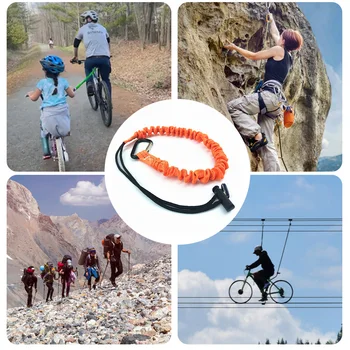 Halat Dağ MTB Bisiklet Ebeveyn-Çocuk Naylon Streç Çekme kayış kopçası çekme halatı Tırmanma Yürüyüş Ekipmanları