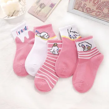 Kawaii Sanrio Çorap Hello Kitty Karikatür Animasyon Pamuk Orta Uyluk Çorap Sevimli Öğrenci Çorap çocuk doğum günü hediyesi peluş oyuncaklar