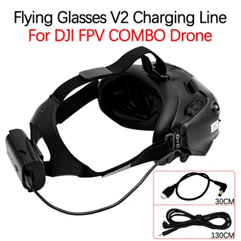 DJI FPV COMBO Drone Uçan Gözlük V2 30CM 130CM Şarj Hattı Gözlük Pil Bağlantı Hattı Güç Kablosu Aksesuarları