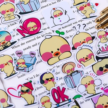 40 ADET sevimli karikatür Ördek ve penguen Çıkartmalar El Sanatları Ve Scrapbooking çıkartmaları kitap Öğrenci etiket Dekoratif sticker çocuk oyuncakları