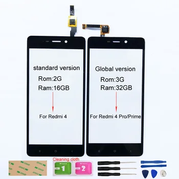 Xiaomi Redmi 4 için Dokunmatik ekran İçin Xiaomi Redmi 4 Başbakan 4 Pro dokunmatik ekran digitizer Sensörü Cam Panel Değiştirme