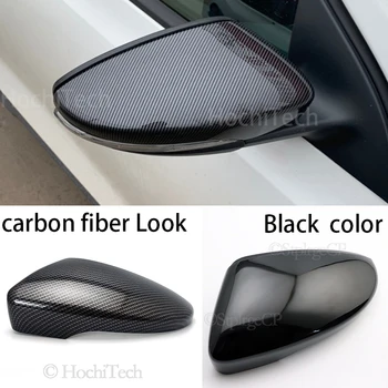 Yüksek Kaliteli Volkswagen VW Beetle CC Eos Passat Jetta Scirocco Tam Yedek Karbon Fiber Görünüm Ayna Kapağı Yan Kapaklar