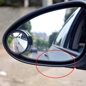 Otomobil araç Kör Nokta Ölü Bölge Ayna Dikiz Aynası Küçük Yuvarlak Ayna Otomatik Yan 360 Geniş Açı Yuvarlak Ayna Siyah