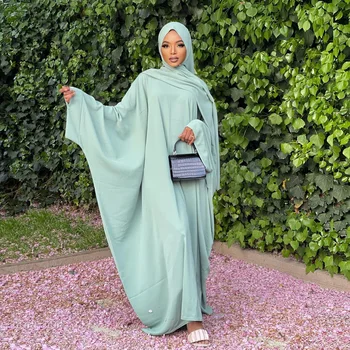 2021 Ramazan İslami Giyim Namaz Elbise Kadınlar müslüman uzun elbise Elbise Konfeksiyon Kapşonlu Dubai Türkiye Uzun Abaya Elbiseler Moda Başörtüsü