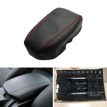 Araba-styling Mikrofiber Deri İç Merkezi Kontrol Kol Dayama Kutusu Kapağı Trim Hyundai Genesis 2009 2010 2011 2012 2013 2014