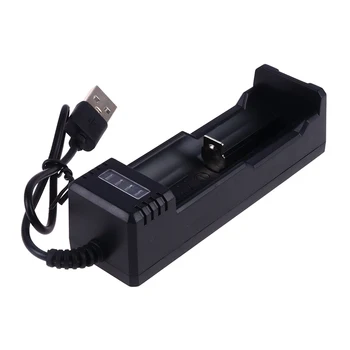 USB Tek Yuvalı 18650 Lityum Pil Şarj Cihazı El Feneri Oyuncak 26650 Pil Şarj Cihazı