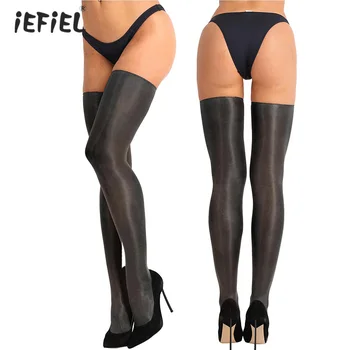ıEFiEL Seks Kadın Tayt Klasik Saten Erotik Seksi Külotlu İpek Uzun Çorap Kadın Çorap Yumuşak Şeffaf Tam ayaklı Çorap