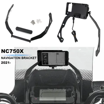 Honda için Nc750x NC 750X2021 Motosiklet Navigasyon Braketi GPS Sat Nav Tutucu Cep Telefonu Adaptörü Tutucu Destek Cep Telefonu Standı