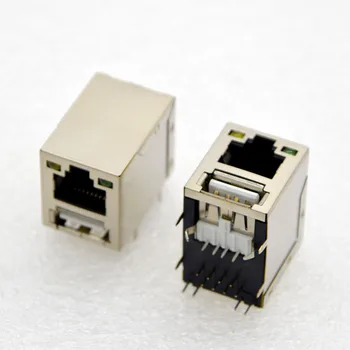 YENİ RJ45 Ağ Bağlantısı Tek katmanlı USB Soket Modülü İle LED RJ45 Soket PCB Özel Amaçlı Özel Ücretsiz Kargo