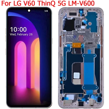 Orijinal LG V60 ThinQ 5G Küresel Sürüm Ekran LCD Ekran Çerçeve İle 6.8 