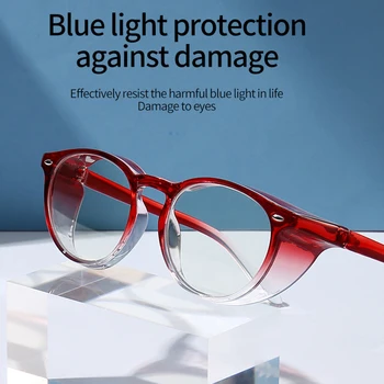 Yuvarlak tırnak Anti toz Anti-polen alerji gözlük Anti mavi ışık yüksek çözünürlüklü gözlük erkekler ve kadınlar için