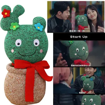 Kore Drama Başlangıç Suzy Sam Kaktüs peluş oyuncak Dolması papyon Gülümseme Kaktüs Saksı Saksı Bitkileri Dekor Bebek ofis masası