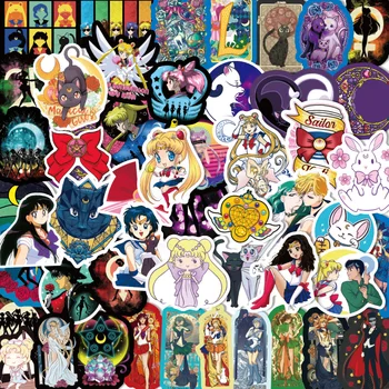10/30/50 adet Anime Sailor Moon Çıkartmalar Kawaii Kız Karikatür Graffiti Fincan Bagaj Telefon Buzdolabı Su Geçirmez Sevimli Etiket Çocuklar için