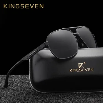 KINGSEVEN Yeni Alüminyum Marka Yeni Polarize Güneş Gözlüğü Erkekler Moda güneş gözlüğü Seyahat Sürüş Erkek Gözlük Oculos N7188