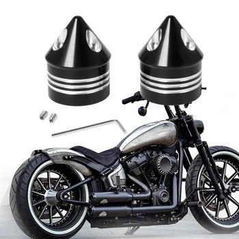 2 Adet Motosiklet CNC Ön Aks Somun Kapağı Kapağı Harley Touring Electra Glide Dyna Sokak Bob Yağ Bob Softail Sportster XL V-Rod