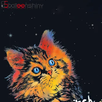 BalleenShiny Çocuklar DIY Scratch Resimleri Oyuncaklar Manuel Çizim Oyuncaklar Kawai kedi Tırmığı kuşe kağıt Renkli Çocuk Hediye 40.5 * 28.5 CM