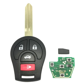 2 adet Araba Uzaktan Anahtar Nissan Qashqai Sunny Tiida X-Trail FCC ID CWTWB1U751 CWTWB1U816 315 Mhz ID46 Çip Değiştirin Araba Anahtarı