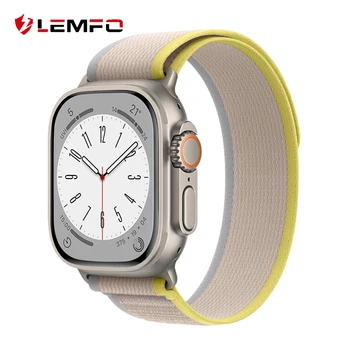 LEMFO akıllı saat Ultra Smartwatch Erkekler Kadınlar İzle Ultra Bluetooth Çağrı NFC Su Geçirmez 1.96 İnç HD Ekran Kablosuz Şarj