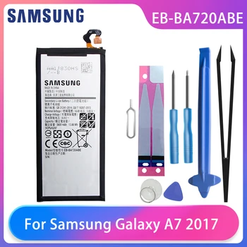 Orijinal Samsung Galaxy A7 2017 A720 SM-A720 A720F SM-A720S A720F/DS Telefonu Pil EB-BA720ABE 3600mAh Ücretsiz Araçlar AKKU