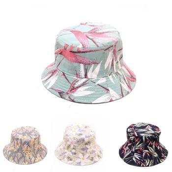 2020 Yeni Moda balıkçı şapkası Çiçek Baskı Kova Şapka Unisex Bob Kapaklar Hip Hop Gorros Erkekler Kadınlar Pamuk Streetwear