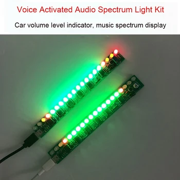 1 Adet USB konektörü ses kontrolü ses spektrum ışık kiti LED araba ses göstergesi DIY müzik ve ses Gösterisi yapmak
