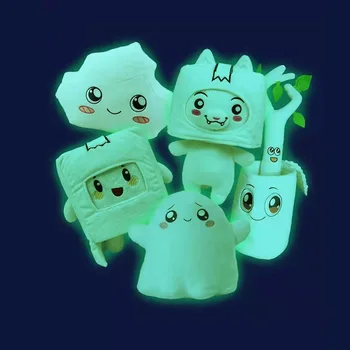 5 Adet / takım Karanlık Lankybox Peluş oyuncak bebekler Foxy Kutulu Paket Ghosty Kayalık Çıkarılabilir Karikatür Robot noel hediyesi