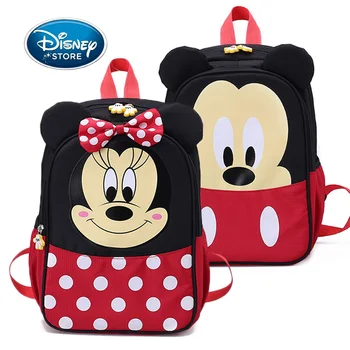 Disney Çizgi Film Mickey Mouse Çocuk Sırt Çantası 3D 3-6 Yaşında Çocuk Sırt Çantaları Anaokulu Minnie Okul Çantası Okul Öncesi okul çantası