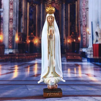 Katolik Heykeli Our Lady Fatima Heykeli Meryem Ana Figürü Ev Masa Üstü Katolik Ev Dekor Heykeli Reçine Heykelcik