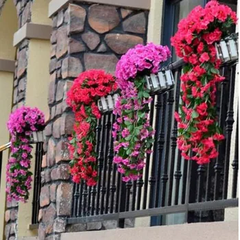 Gül Asma yapay çiçekler Fildişi Ev Düğün Parti Balkon Dekor Bahçe Kemer DIY Asılı Çelenk Yapay Bitkiler Sahte Çiçekler