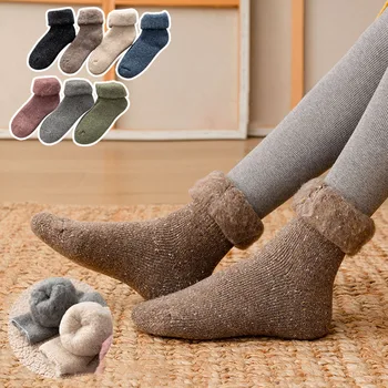 Kadın Yün Çorap Kalınlaşmak Katı Çorap Karşı Soğuk Kar Rusya Kış sıcak Erkek kadın çorapları