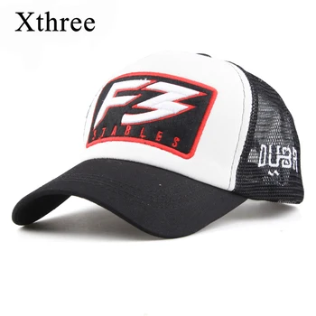 Xthree Yaz F3 beyzbol şapkası Erkekler İçin Örgü Kadın Snapback Şapka Kemik Casquette Marka Rahat Gorra Ayarlanabilir Pamuk Şapka Kapaklar