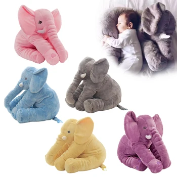 1 adet 40/60cm Moda Bebek Hayvan Fil Tarzı Bebek dolma oyuncak fil Peluş Yastık Çocuk Oyuncak Çocuk Odası Yatak uyku yastığı