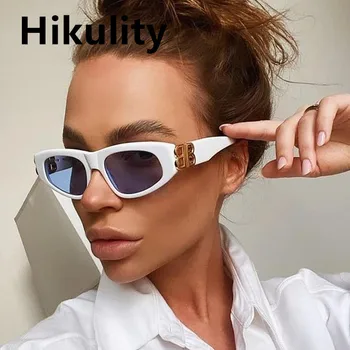 Vintage Küçük Kedi Göz Güneş Gözlüğü Kadınlar İçin Yeni Moda Marka Degrade Siyah Beyaz güneş gözlüğü Kadın Zarif Uv400 güneş gözlüğü