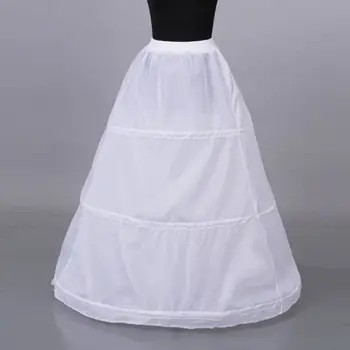 3 Çemberler Elastik Bel Yarnless Pettiskirt Gelin düğün elbisesi Etek Astar Kadın Parti Balo Kostüm Etekler Kombinezon