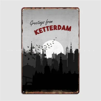 Selamlar Ketterdam Altı Kargalar Kartpostal Sanat Metal Plak Poster Kulübü Bar Sinema Oturma Odası Özelleştirmek Tabela Posteri