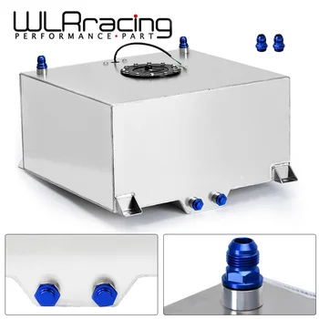 WLR-Gümüş 60L Alüminyum Yakıt Tankı Sensörü İle Yakıt Hücresi 60L Kapaklı Ve Köpük İçinde AN10 bağlantı parçaları WLR-TK41