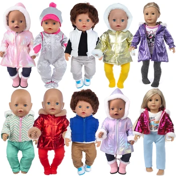 25 Stil Seçin 1, Aşağı Ceketler Suit Fit İçin 43 cm Bebek Dünyaya Bebek 17 inç Doğan Bebekler oyuncak bebek giysileri ve Aksesuarları