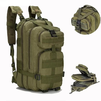 Erkek 20-25L Taktik Sırt çantası,su Geçirmez Molle Yürüyüş Sırt çantası,Spor Seyahat Çanta,Açık Trekking Kamp Ordu Sırt çantası Askeri 