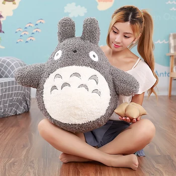30-70 cm kawaii Totoro peluş oyuncaklar Japon tarzı Stüdyo Ghibli Anime Kedi Dolması Hayvan Uzun Komşum Yastık Çocuklar için bebek
