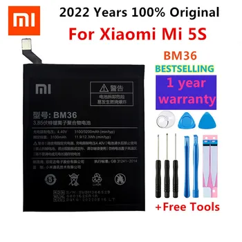 Xiao mi orijinal Yedek Pil BM36 Xiao mi mi 5S mi 5S 100 % Yeni Otantik Telefon Pil 3200mAh + Hediye Araçları + Çıkartmalar